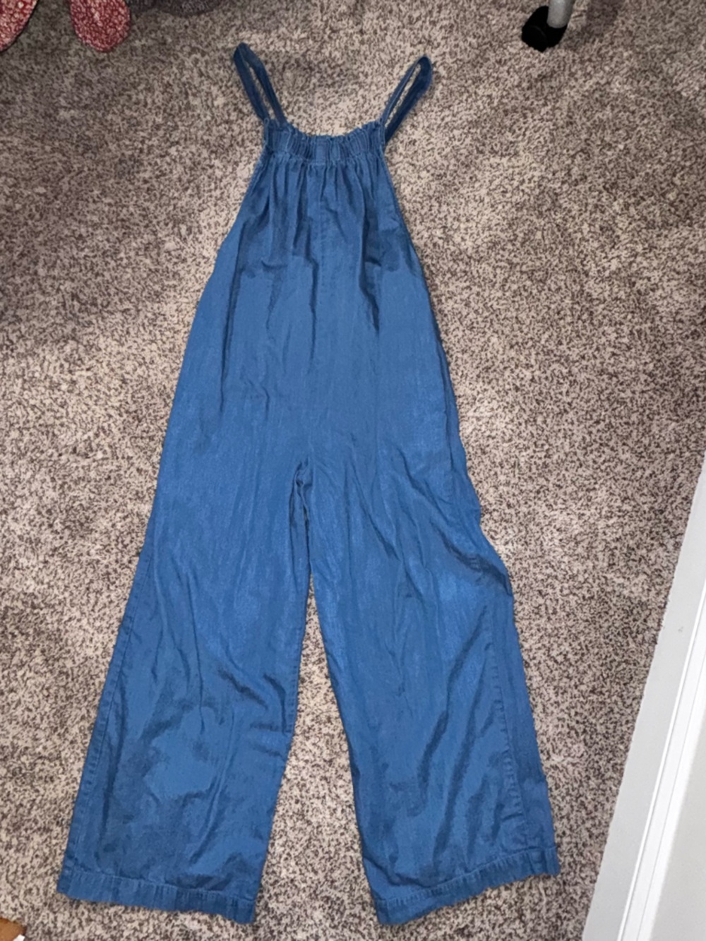 Blue High-Waist Wide Leg Jumper